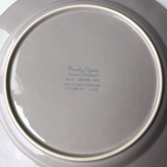 Mikasa Country English Dinner Plate Oxford Grey Gray JM750 Japan 10.5" Set of 3 - Picture 9 of 12